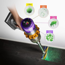 Dyson V15 Detect Absolute Cord-Free Vacuum Cleaner with 4 Attachment, Silver, 1 Year Warranty