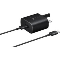 Samsung Original 25W Fast Charging USB-C Mobile Phone Charger Compatible with Galaxy Smartphones, Black, EP-TA800XBEGGB