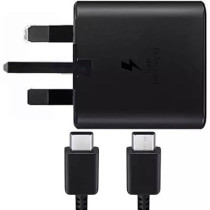 Samsung Original 25W Fast Charging USB-C Mobile Phone Charger Compatible with Galaxy Smartphones, Black, EP-TA800XBEGGB