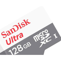 Sandisk 128GB Ultra Upto 100MB/s UHS-I Class 10 Micro SDXC Card, SDSQUNS-128G-GN6MN