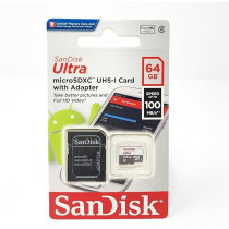 Sandisk Ultra UHS-I Class 10 Micro SDXC Card, 64 GB, SDSQUNS-064G-GN3MN
