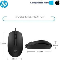 HP M10 Wired, USB Optical Mouse, Black