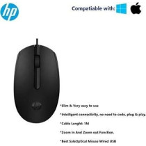 HP M10 Wired, USB Optical Mouse, Black
