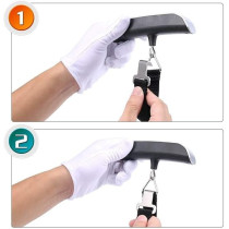 Ultechnovo Digital Hanging Luggage Scale Portable Handheld Bag Scale, Silver