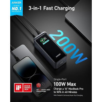 Anker Prime 20,000mAh Portable Charger with 200W Smart Digital Display Power Bank, Black