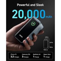 Anker Prime 20,000mAh Portable Charger with 200W Smart Digital Display Power Bank, Black