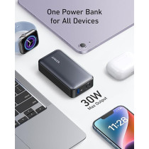 Anker 3.0 Portable Charger with PD 30W Max Output 10,000 mAh Power Bank, Black