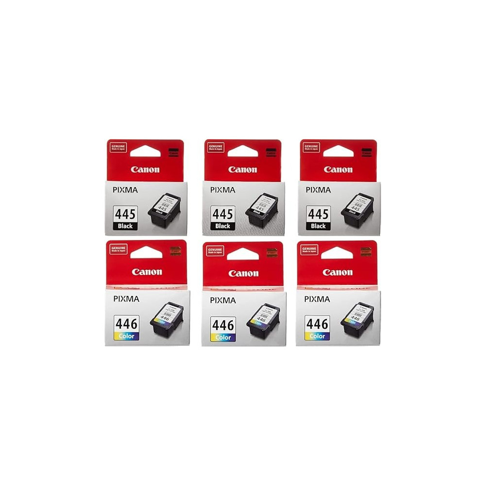 Canon PG-445/CL-446 BK/C/M/Y Ink Cartridge Multipack, 3 Pack, Black, Medium