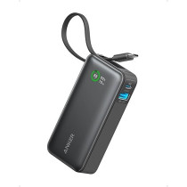 Anker 10,000 mAh With Built-In USB-C Cable, PD 30 W Nano Power Bank, Black