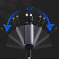 Lekvkm Fast Car Charger 4 Ports Car Charger Adapter Fast Charging Car Cigarette Lighter Plug For iPhone Type-C Plus iPhone, Samsung, Huawei