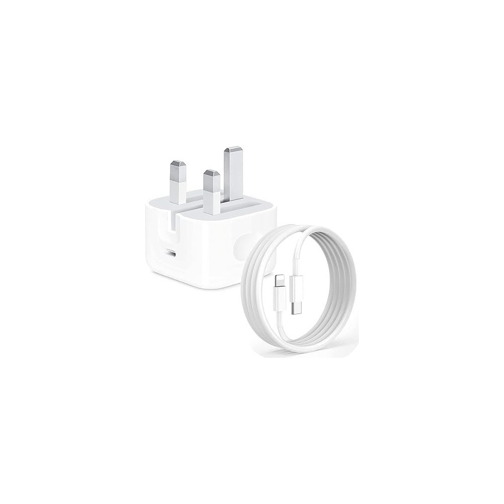 Tortoise Look MFi Certified 20W USB C Fast Charger Plug Cable For All iPhone Device, White