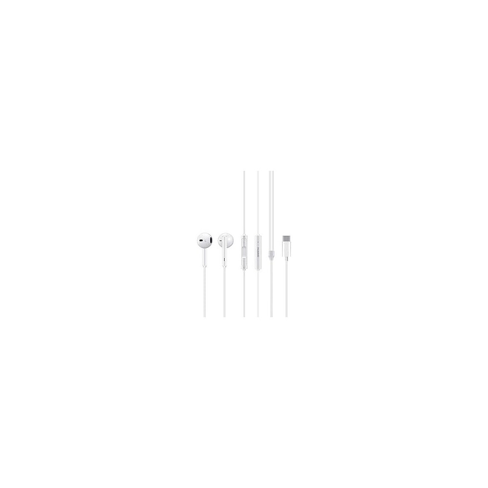 Huawei Hi-Res Classic In-Ear Earphones Wired Control Headphones Usb Type-C Edition For Huawei Mate 10, White