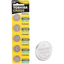 Toshiba 3V Lithium Coin Cell Battery Pack Of 5 Batteries, CR2025