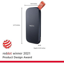 Sandisk 1Tb Portable Ssd, Up To 550Mb/S, Usb-C, Usb 3.2 Gen 2, SDSSDE30-1T00-G25