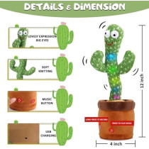 Recording Electronic Plush Dancing Cactus Toy