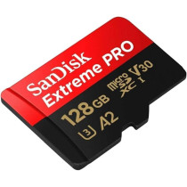 Sandisk Extreme Pro Microsdxc Uhs I Card With Adapter, 128 Gb SDSQXCY 128G GN6MA, Black, 128Gb Microsdxc