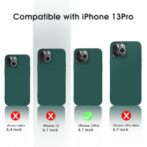 X-Level Compatible Iphone 13 Pro Case Slim Fit Ultra-Thin Guardian Series Soft Tpu Matte Finish Coating Phone Cases Lightweight Back Cover Grip For Iphone 13 Pro 2021, Green