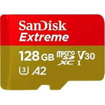 Sandisk 128Gb Extreme Microsd Uhs I Card For 4K Video On Smartphones, Action Cams And Drones 190Mb/S Read, 90Mb/S Write SDSQXAA 128G GN6MN, Red/Gold