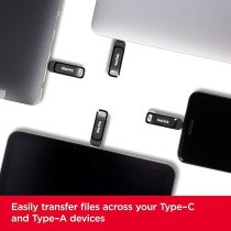 Sandisk 128Gb Ultra Dual Drive Go Usb Type C Flash SDDDC3 128G G46, Black
