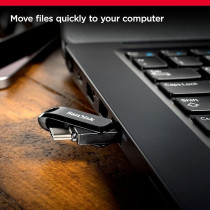 Sandisk 128Gb Ultra Dual Drive Go Usb Type C Flash SDDDC3 128G G46, Black