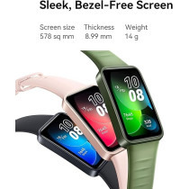 Huawei Band 8 Smart Watch, Ultra-Thin Design, Scientific Sleeping Tracking, 2-Week Battery Life, Compatible With Android And Ios, 24/7 Health Management, Black