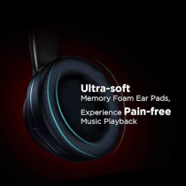 Lenovo Hd200 17Cm Bluetooth Wireless Over Ear Headphone, Black/Red