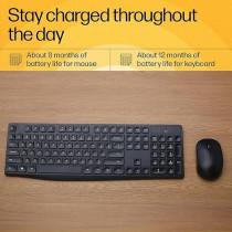 Hp Wireless Keyboard And Mouse Combo, Black, CS10