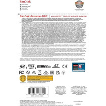 Sandisk 256GB Extreme Pro MicroSD Uhs I Card For 4K Video On Smartphones, Action Cams And Drones 200Mb/s Read, 140Mb/s Write, SDSQXCD 256G GN6MA, Red/Black