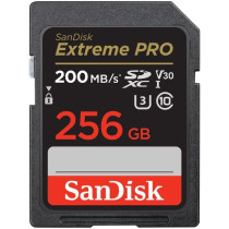 Sandisk 256GB Extreme Pro Sdxc Card Plus RescuePRO Deluxe, Up To 200Mb/s, Uhs I, Class 10, U3, V30, SDSDXXD 256G GN4IN, Black