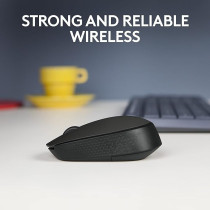 Logitech M171 Wireless Mouse For Pc, Mac, Laptop, 2.4 Ghz, Optical Tracking, 12-Months Battery Life, Ambidextrous, Black