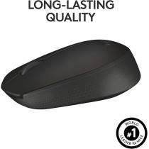 Logitech M171 Wireless Mouse For Pc, Mac, Laptop, 2.4 Ghz, Optical Tracking, 12-Months Battery Life, Ambidextrous, Black