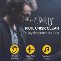 Samsung Akg Earbuds Original USB Type C In-Ear Earbud Headphones With Remote And Mic For Galaxy A53 5G, S22, S21 Fe, S20 Ultra, Note 10, Note 10Plus, S10 Plus, Braided, Includes Velvet Pouch, Black