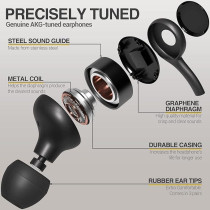 Samsung Akg Earbuds Original USB Type C In-Ear Earbud Headphones With Remote And Mic For Galaxy A53 5G, S22, S21 Fe, S20 Ultra, Note 10, Note 10Plus, S10 Plus, Braided, Includes Velvet Pouch, Black