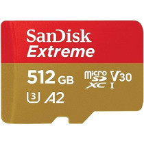 Sandisk 512GB Extreme MicroSD Uhs-I U3 V30 A2 160Mb/s, SDSQXA1-512G-GN6MN