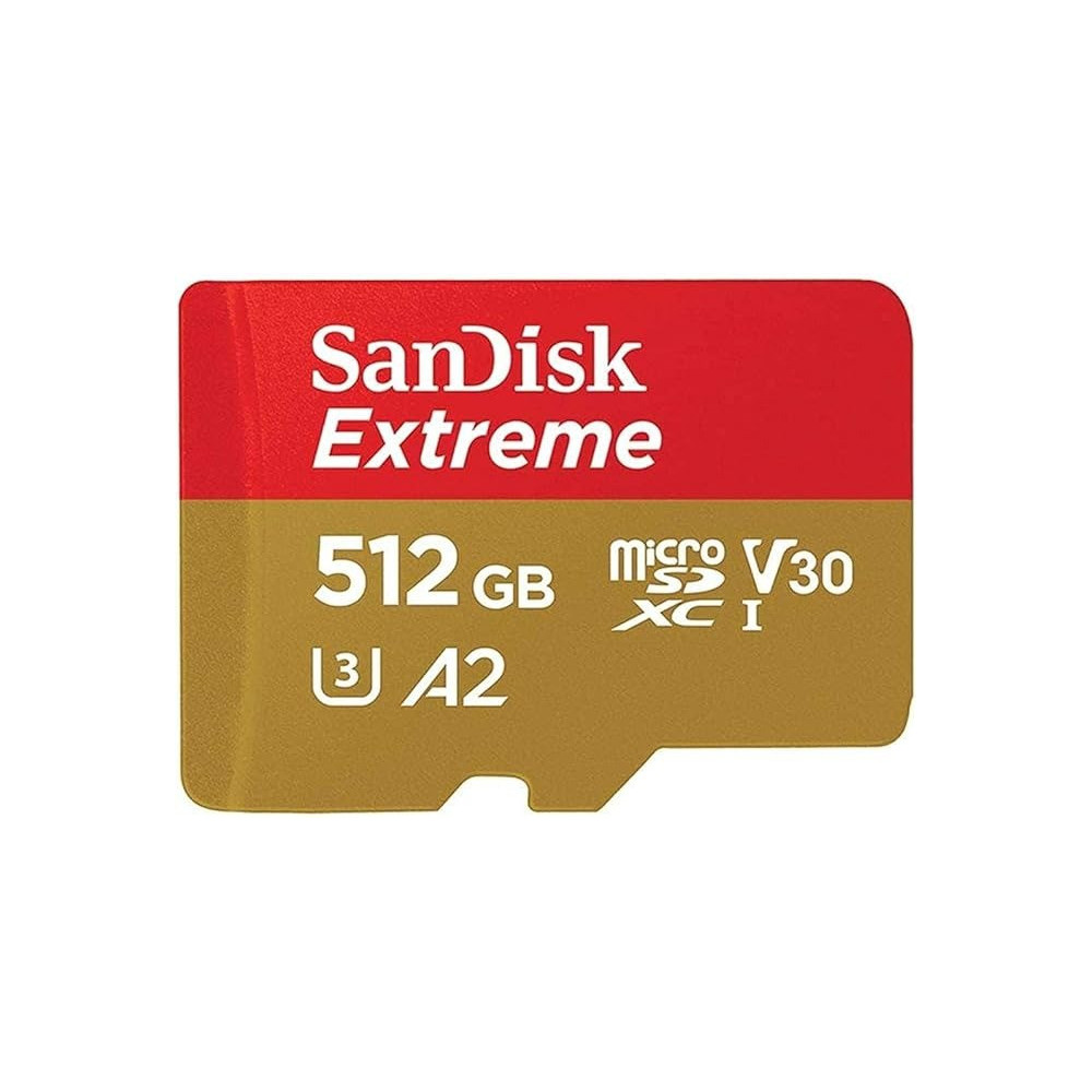 Sandisk 512GB Extreme MicroSD Uhs-I U3 V30 A2 160Mb/s, SDSQXA1-512G-GN6MN