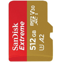 Sandisk 512GB Extreme MicroSD Uhs-I U3 V30 A2 160Mb/s, SDSQXA1-512G-GN6MN