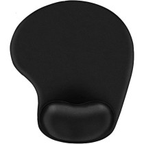 Redroman Ergonomic Mouse Pads With Comfortable Gel Wrist Rest Support And Lycra Cloth, Black