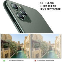 Samsung Camera Lens Protector Metal Frame Ultra-Thin High Definition 9H Hardness Anti-Scratch For iPhone 13 Pro Max, Midnight Green