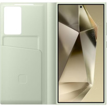 Samsung Galaxy S24 Ultra S-View Wallet Phone Case, Protective Cover With Smart Small Screen View, Finger Tap Control, Slim Design, Card Holder Pocket, Us Version, EF-ZS928CGEGUS, Light Green