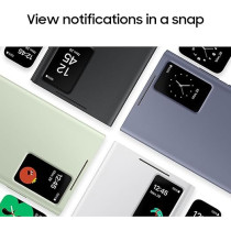 Samsung Galaxy S24 Ultra S-View Wallet Phone Case, Protective Cover With Smart Small Screen View, Finger Tap Control, Slim Design, Card Holder Pocket, Us Version, EF-ZS928CGEGUS, Light Green