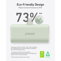 Anker Nano Power Bank With Built-In Foldable USB-C Connector, 5000mAh Portable Charger 22.5W, For iPhone 15/15 Plus/15 Pro/15 Pro Max, Samsung S22/23 Series, Huawei, Ipad Pro/Air, Airpods And More