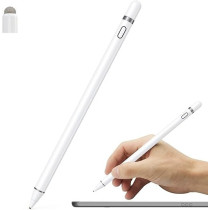 Kecow Active Stylus Pen White/Black 1.45Mm Fine Tip For iPad Apple iPhone Samsung Tablets, On iOS And Android Capacitive Touchscreen, Take-Note Hand-Written Draw No Lags Skipping,Rechargeable