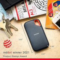SanDisk 2Tb Extreme Portable Ssd Up To 1050Mb/S - Usb-C, Usb 3.2 Gen 2, External Solid State Drive, SDSSDE61-2T00-G25