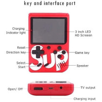 Sup Awh Game Box Plus 400 In 1 Retro Games Upgraded Version Mini Portable Console Handheld Gift By Prime Tech, Red