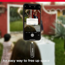 SanDisk Ixpand Flash Drive Luxe 128GB 2-In-1 Lightning And USB Type-C Connectors For Your Iphone And Ipad, Grey,SDIX70N-128G-GN6NE