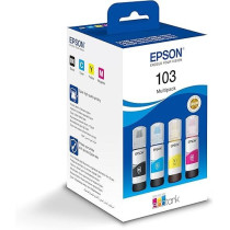 Epson 103 Ink EcoTank 4-colour Multipack, Black/Magenta/Cyan/Yellow, Large