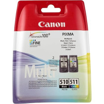Canon PG-510 / CL-511 Color Ink Cartridge Standard Capacity, Black 240 Color Pages 244, Multipack-Seiten