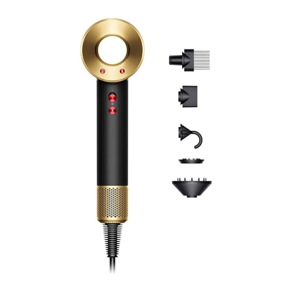 Dyson Supersonic HD07 Hair Dryer (Onyx Black and Gold), Exclusive Colour, 1 Year Warranty