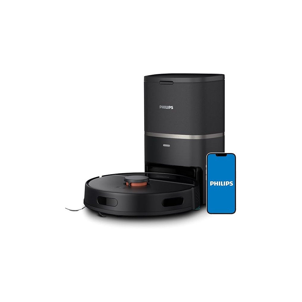 Philips HomeRun 3000 Series Aqua Vacuum And Mop Robot - HomeRun App Enabled, 4000 pa Strong Suction Power, Up to 200 min Runtime, SelfCharging And Emptying, XU3100/01, 1 Year Warranty