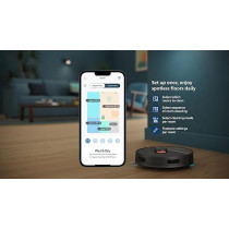 Philips HomeRun 3000 Series Aqua Vacuum And Mop Robot HomeRun App Enabled 4000 pa Strong Suction Power Up to 200 min Runtime SelfCharging, XU3000/01, Black, 1 Year Warranty